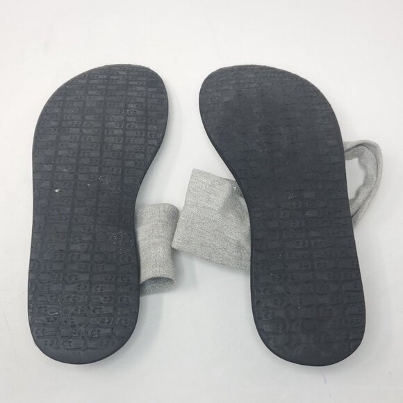 Sanuk Yoga Sling 2 Flip Flops Thong Sandals Womens 7 Gray Slingback Memory Foam - Picture 7 of 7